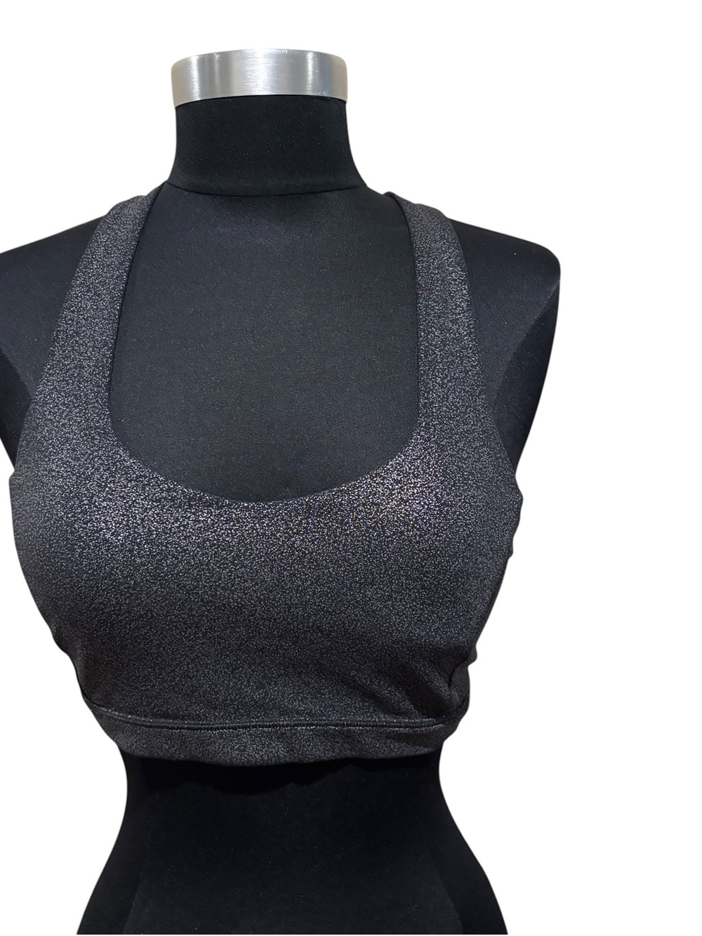 lululemon athletica Metallic Black Racerback Sports Bra
